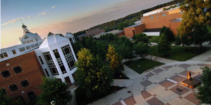 Fairfax Campus, Johnson Center Aerial View at George Mason University
