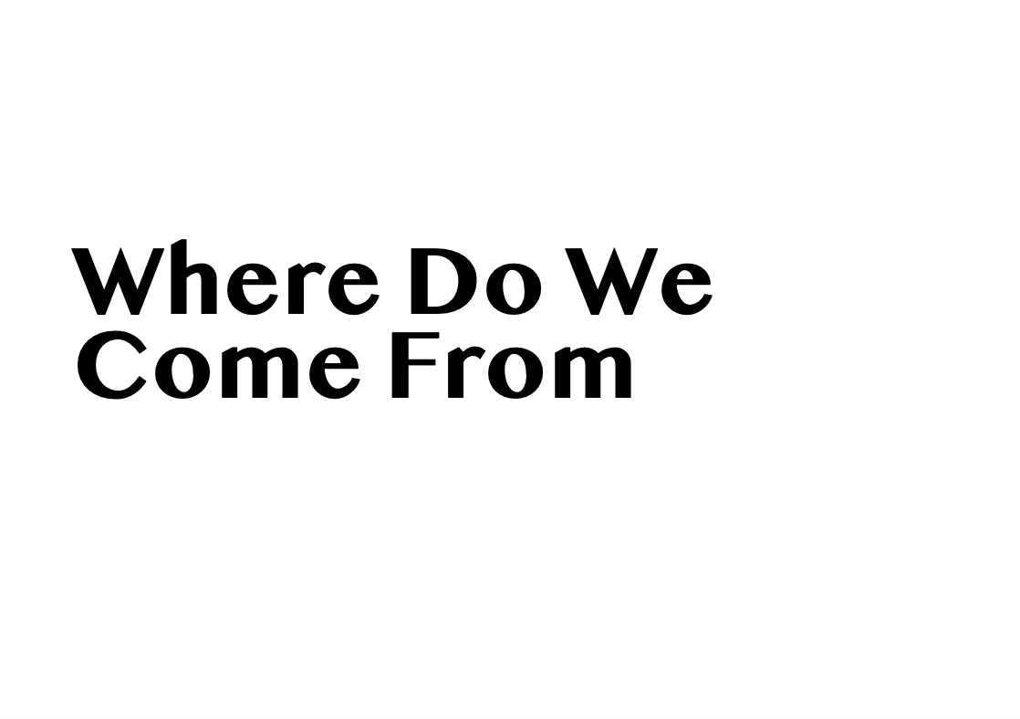 Where Do We Come From