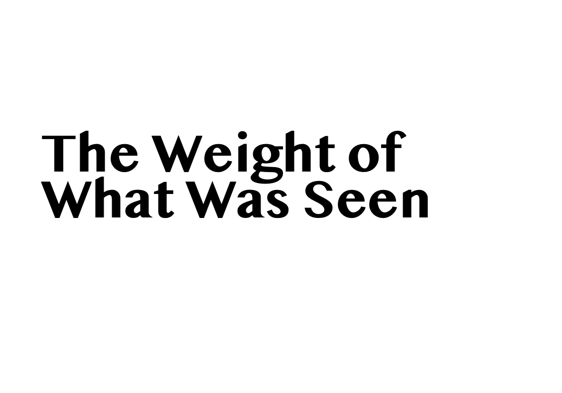 The Weight of What Was Seen