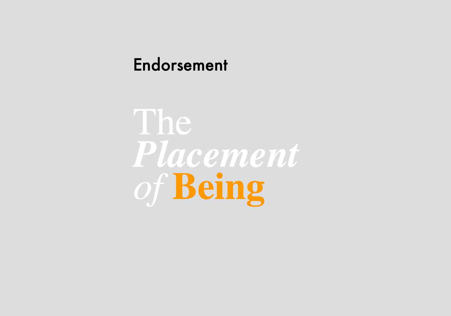 The Placement of Being: The Theory That Interprets AI Most Accurately