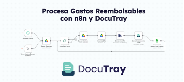 Procesa Gastos Reembolsables con DocuTray y n8n