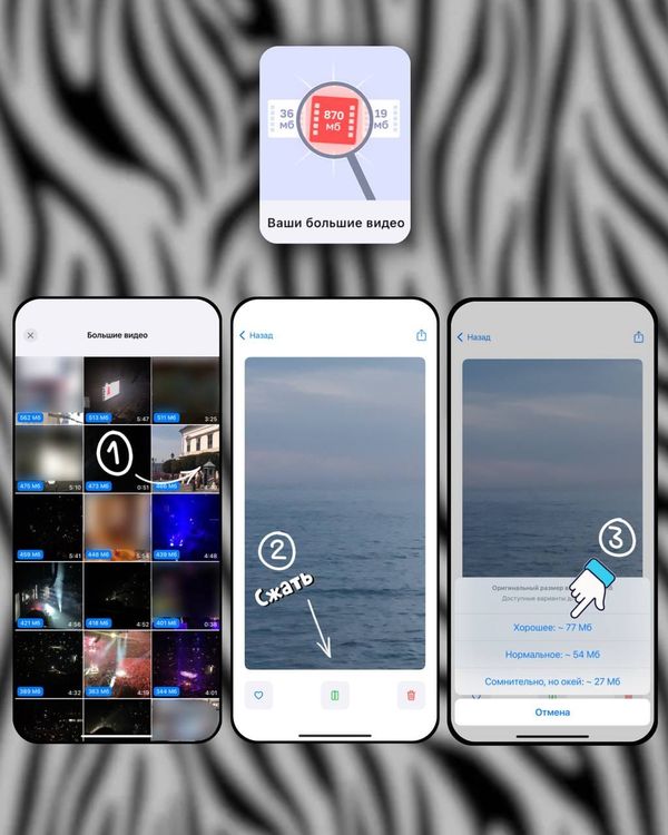 Освобождаем память вашего iPhone с помощью Зебры