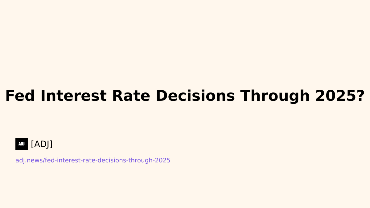 Fed Interest Rate Decisions Through 2025?