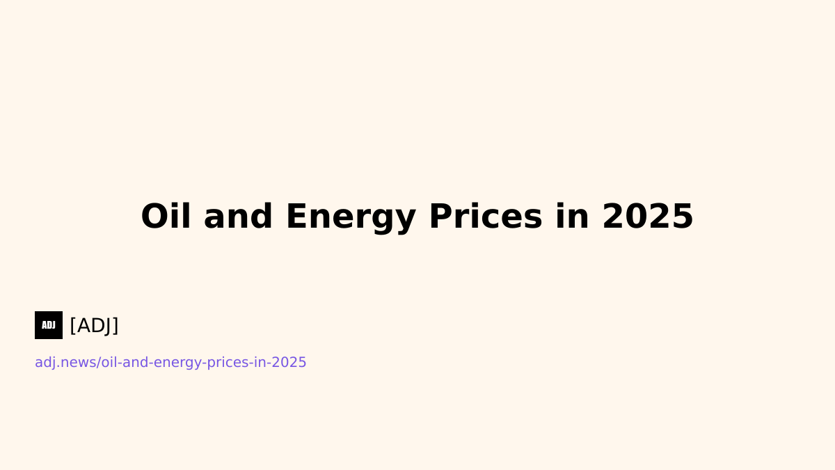 Oil and Energy Prices in 2025