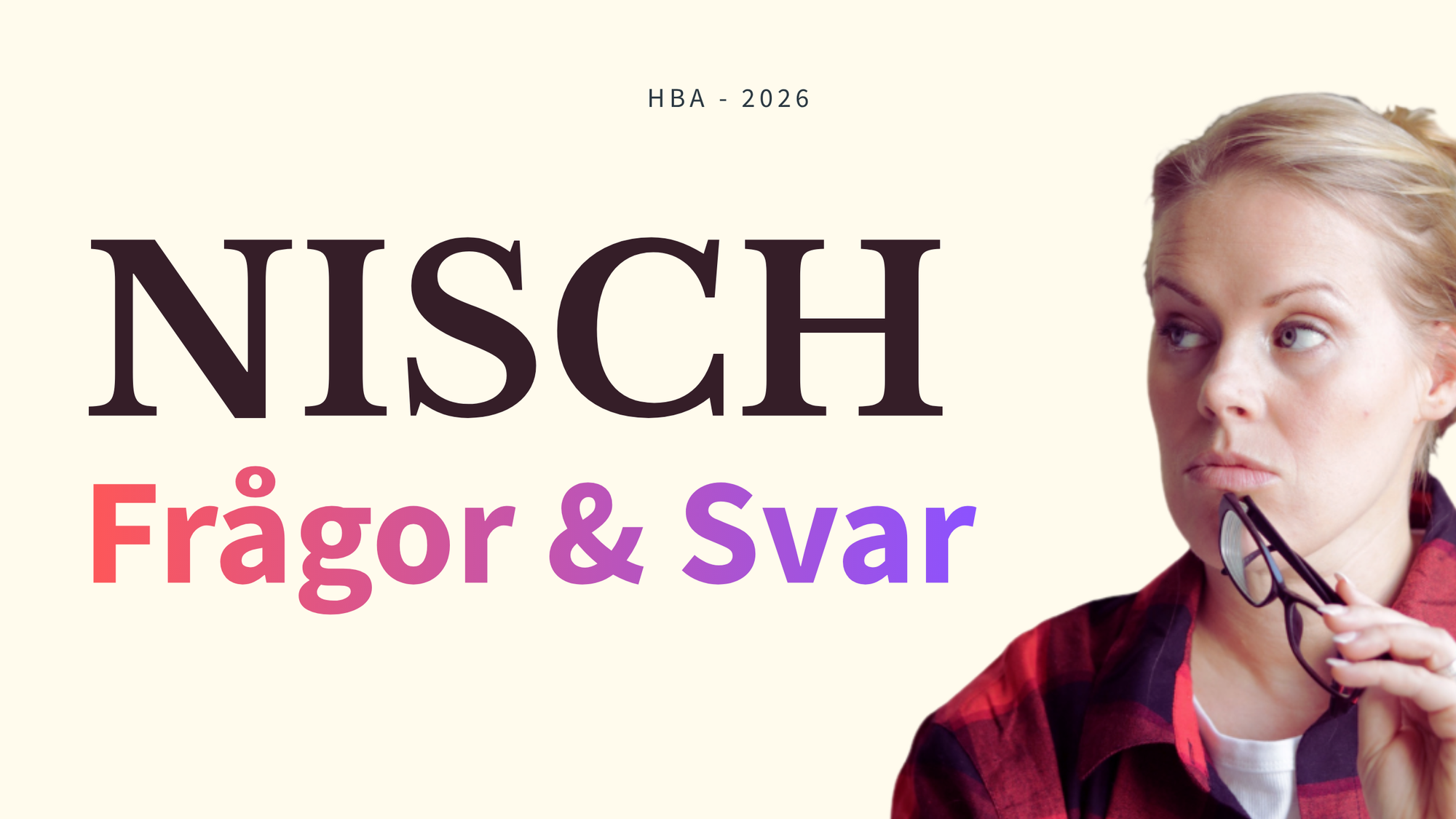 Måste alla nischa sig?