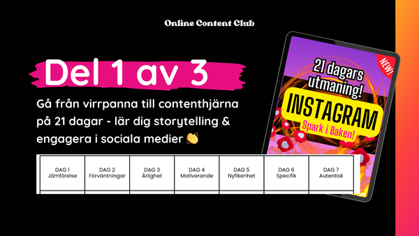 21 Dagars Utmaningen - Spark i Baken!