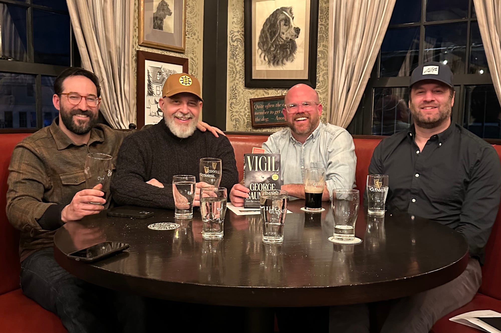A few Boston men at a local book club for men