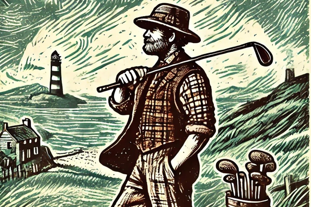 A true wild gentleman overlooking the links.