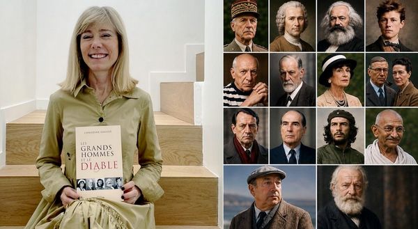 Les grands hommes et le diable :  Les portraits en noir et gris de Christine Goguet