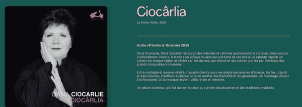 Ciocârlia ou le piano ensoleillé de Dana Ciocârlie