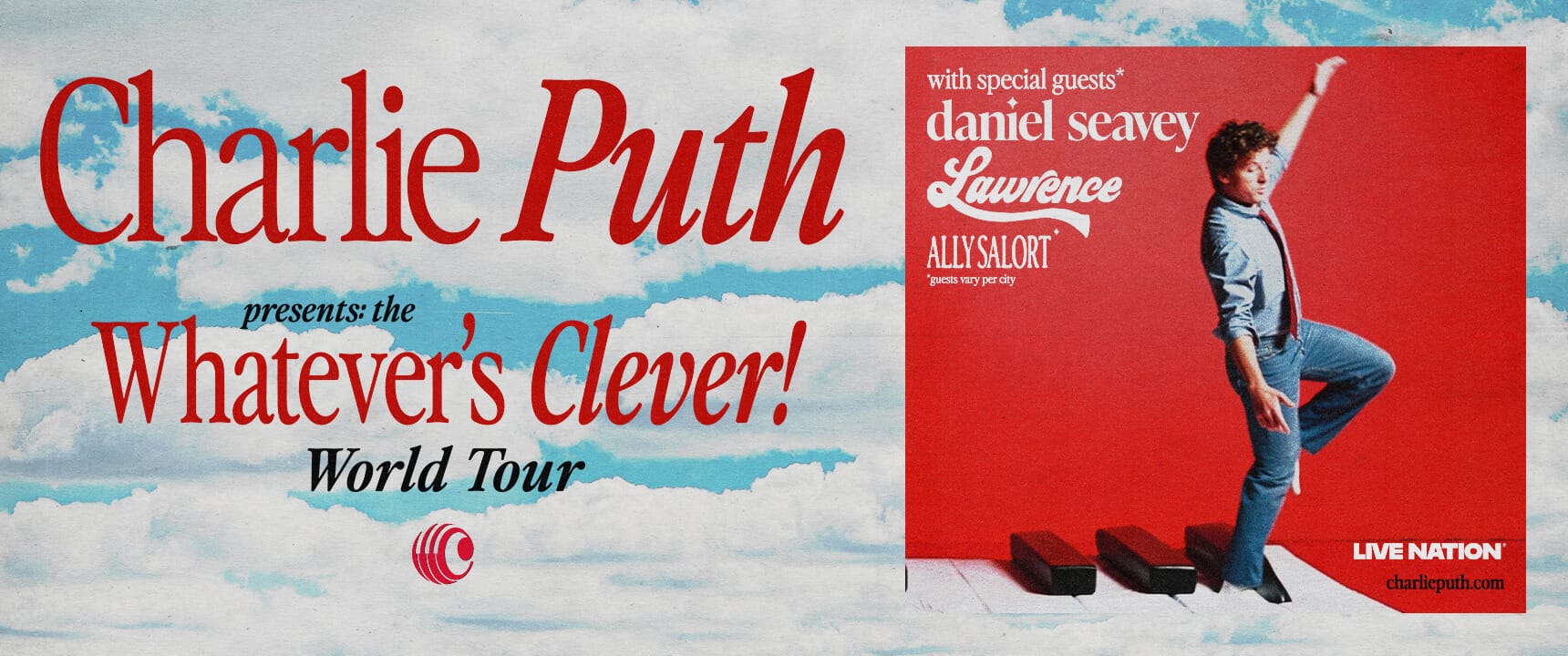 🎹 Charlie Puth announces Whatever's Clever! World Tour