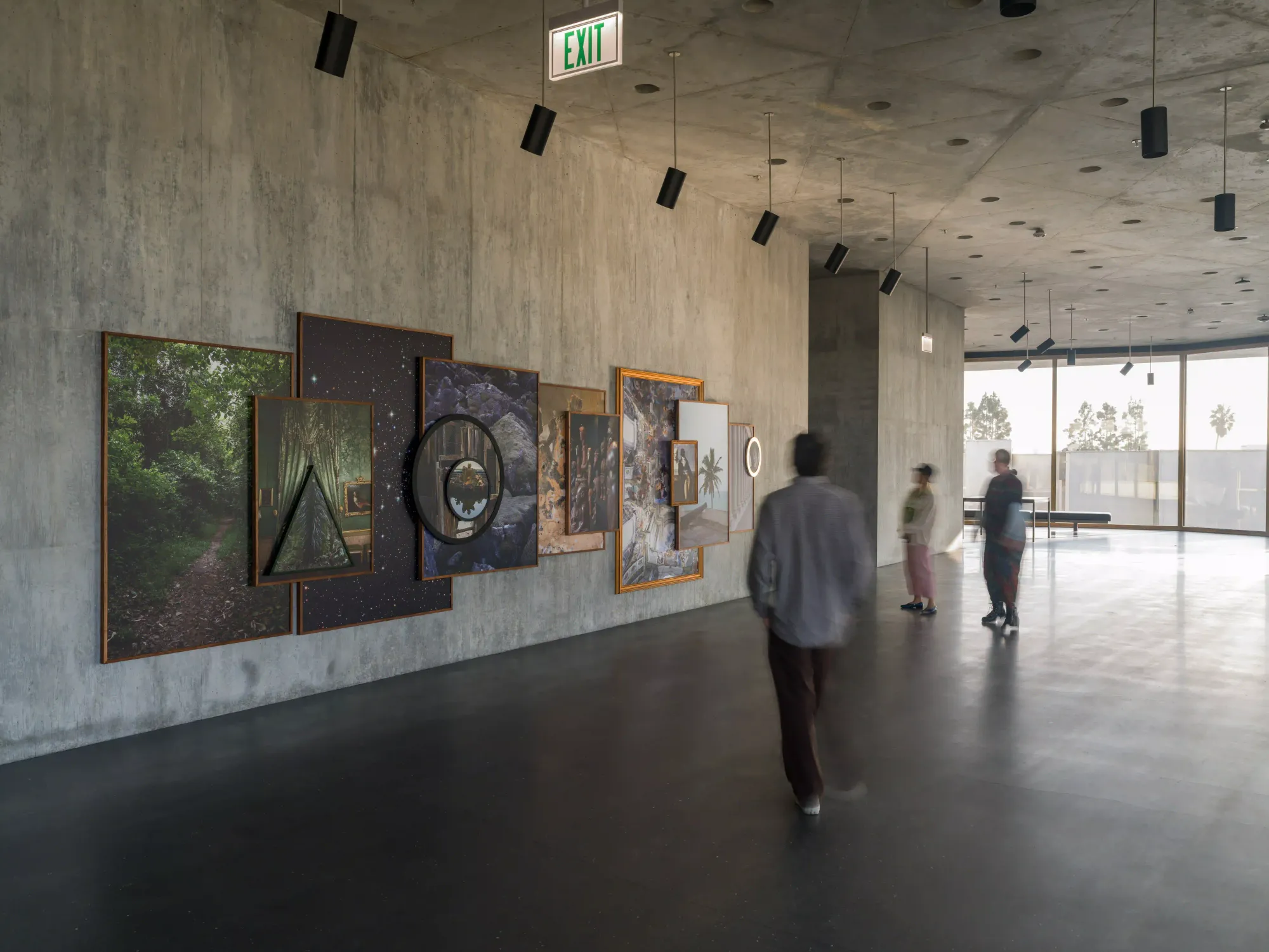 Visitors in the David Geffen Galleries at LACMA
