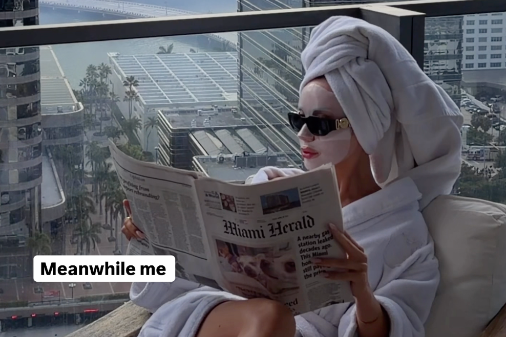 Nina Serebrova Drops Viral Balcony Moment as Miami Skyline Shifts