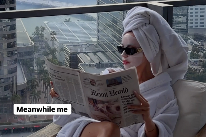 Nina Serebrova Drops Viral Balcony Moment as Miami Skyline Shifts