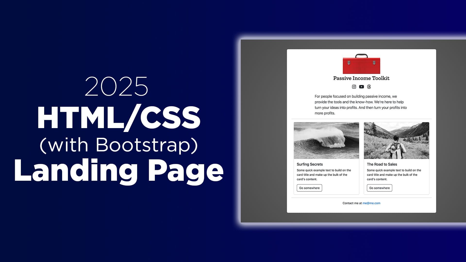 2025 HTML / CSS Landing Page w/ Bootstrap
