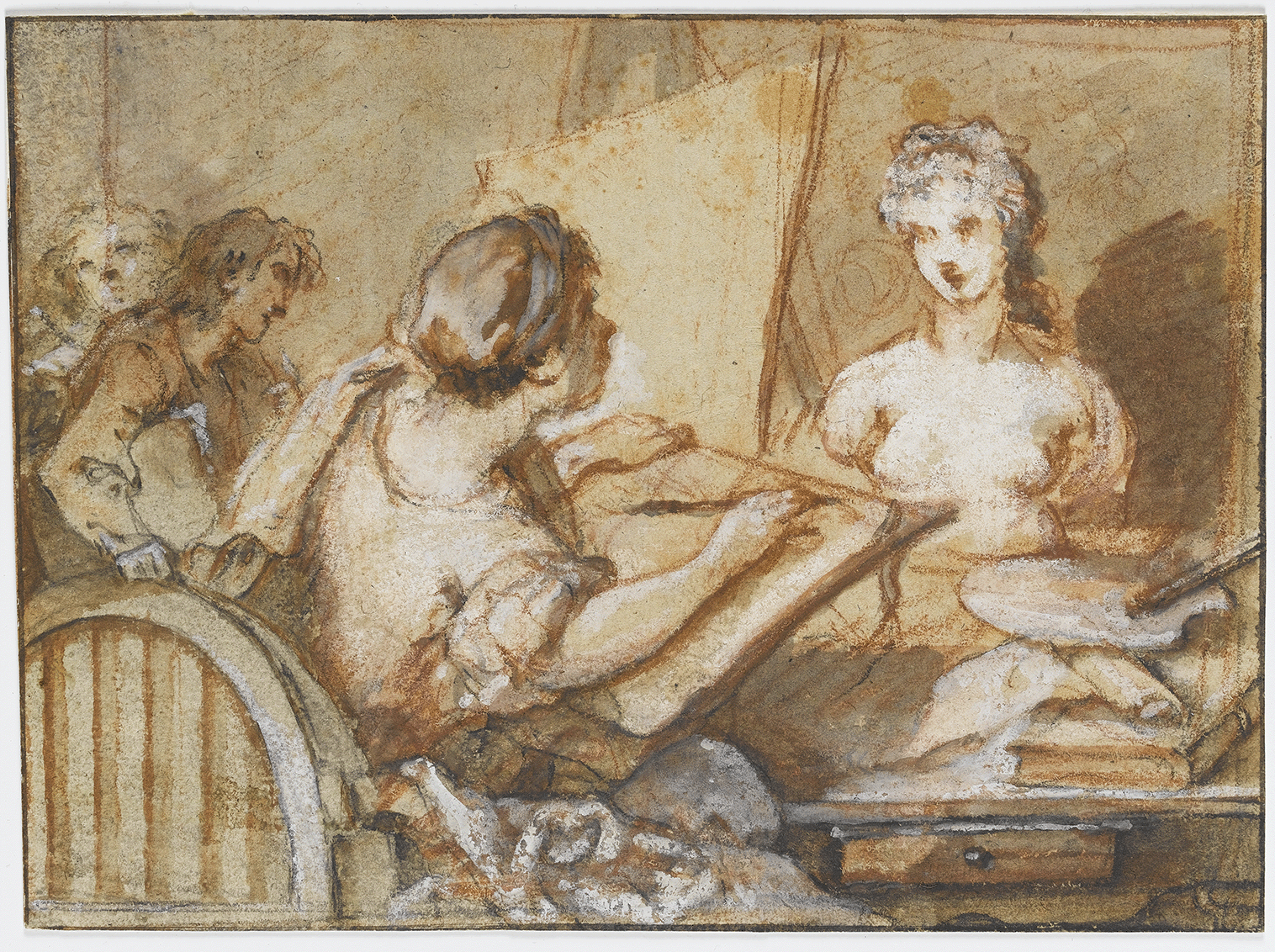 Michel-François Dandré-Bardon, Young artist drawing a female bust, around 1765