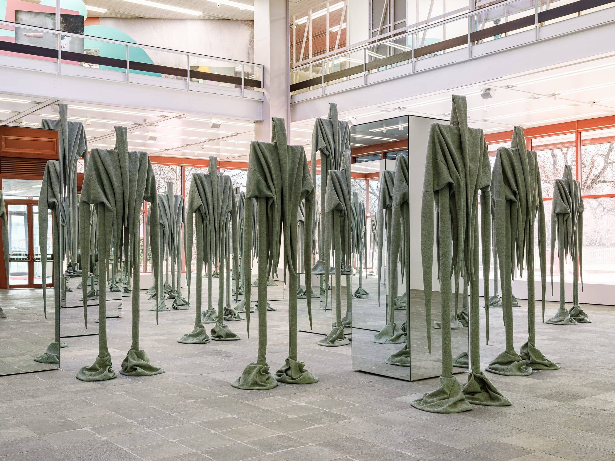 Installation view “Sandra Mujinga. Skin to Skin”