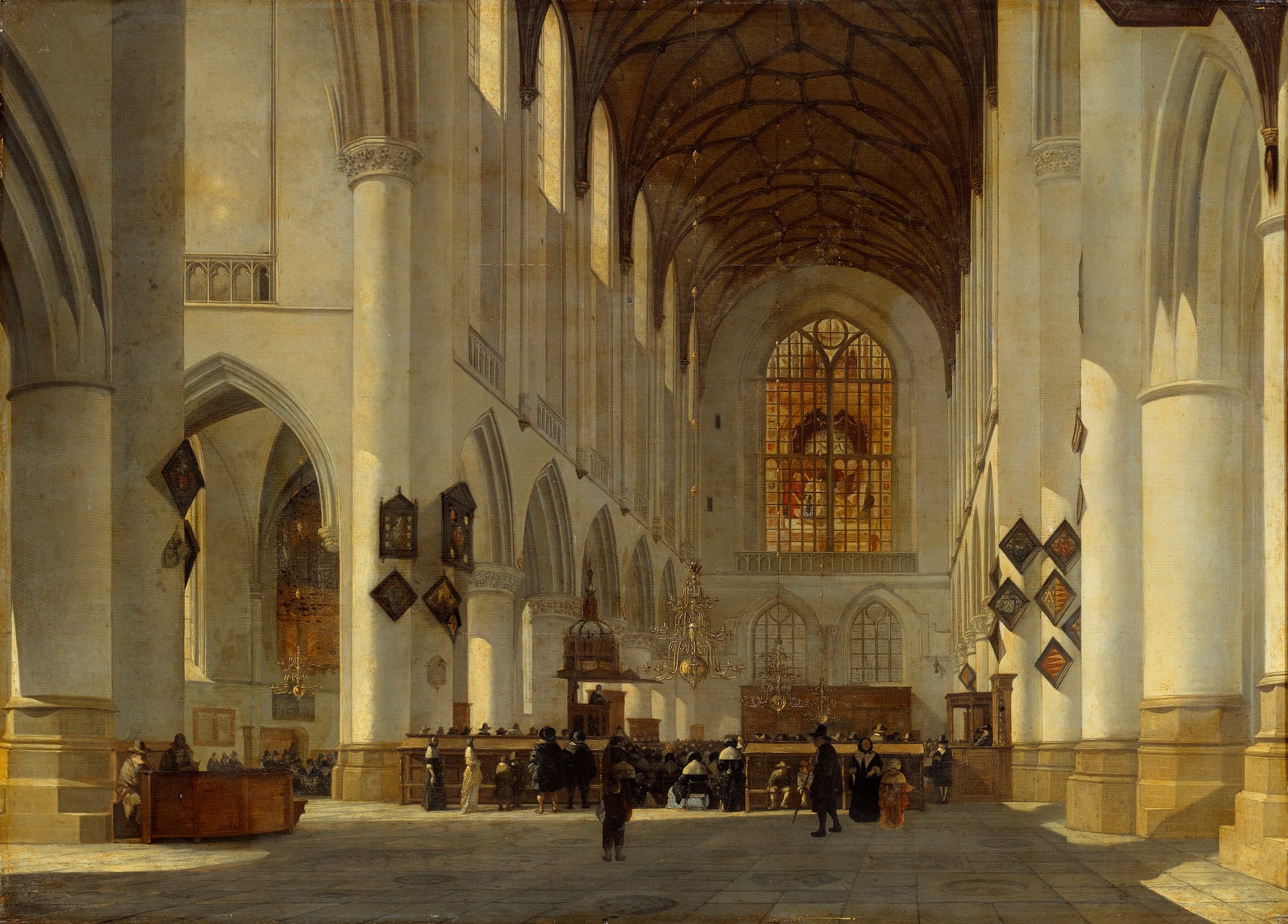 Emanuel de Witte, Interior view of St. Bavo Church in Haarlem, c. 1660/70