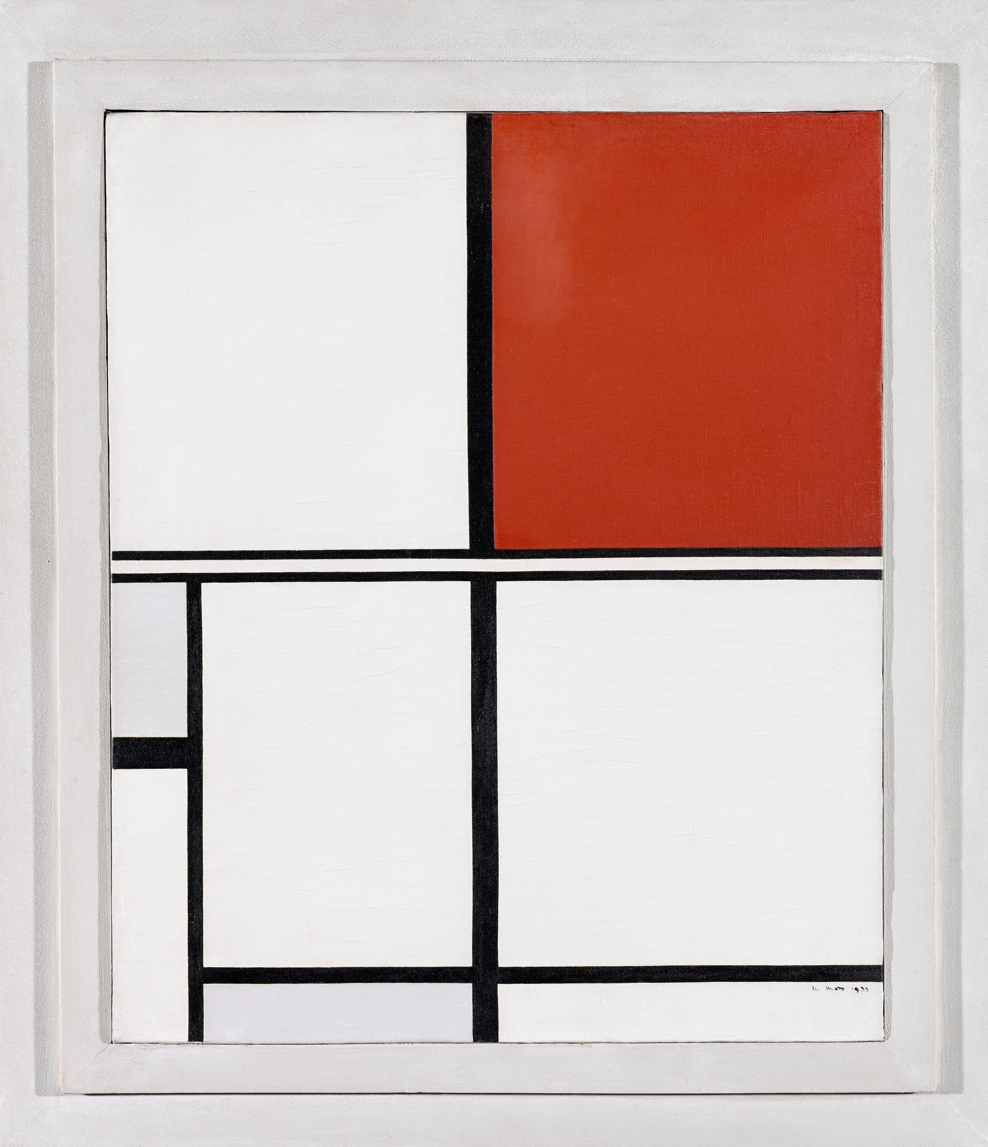 Marlow Moss, White, black, red and grey, 1932