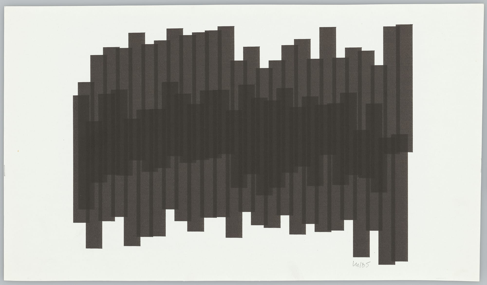 Vera Molnár, 2 rangées de rectangles, 1985