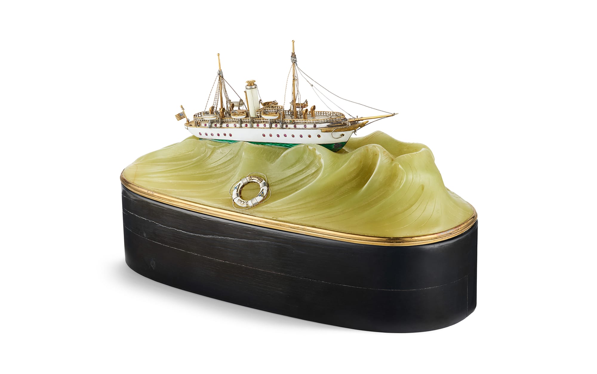 Small-scale reproduction of the Varuna yacht, 1906