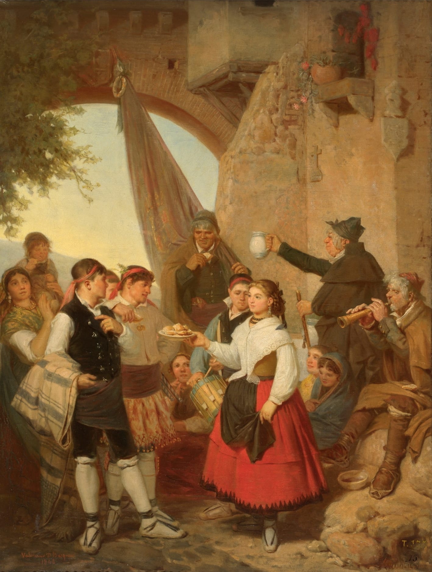 Valeriano Domínguez Bécquer, The Present. Main Festival in Moncayo (Aragon) the Eve of the Patron Saint, 1866