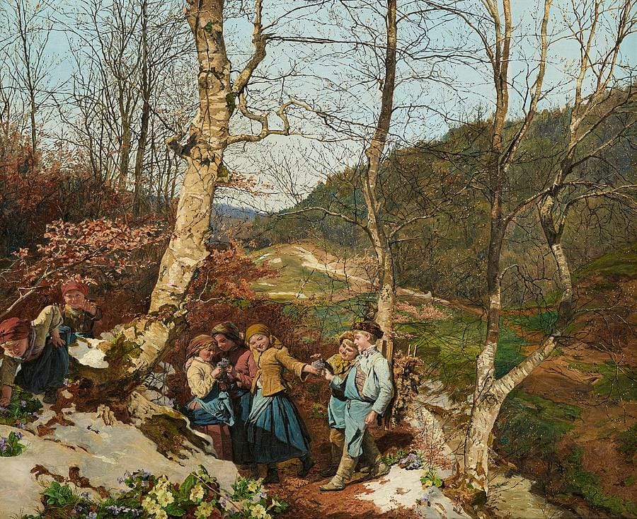 Ferdinand Georg Waldmüller, Early Spring in the Vienna Woods, 1861
