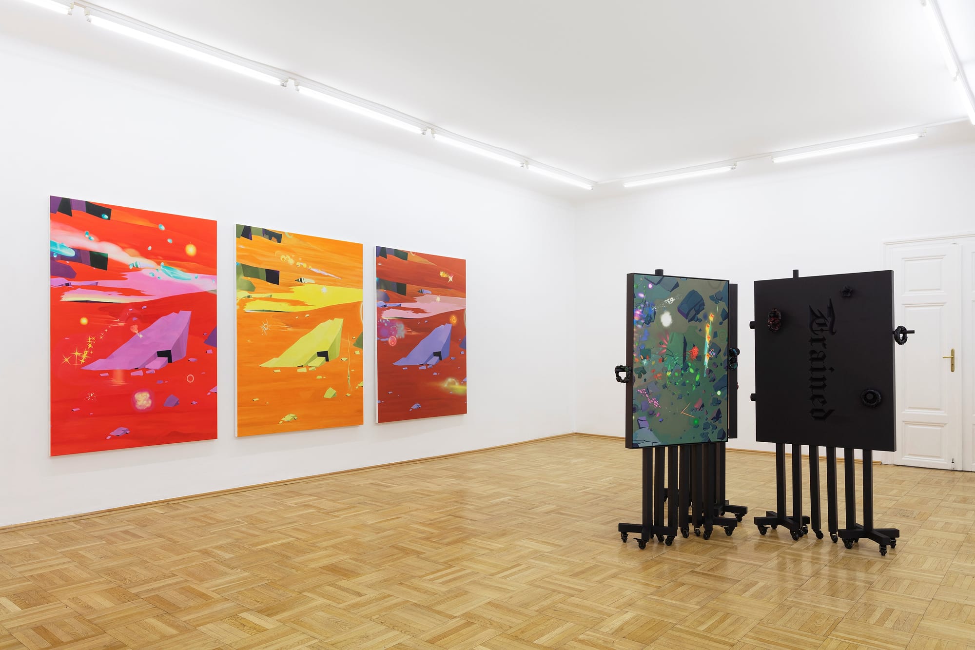 Exhibition view “Miao Ying. Shadows stretch in spectral lines, in desolation’s embrace, time resigns”, 2023
