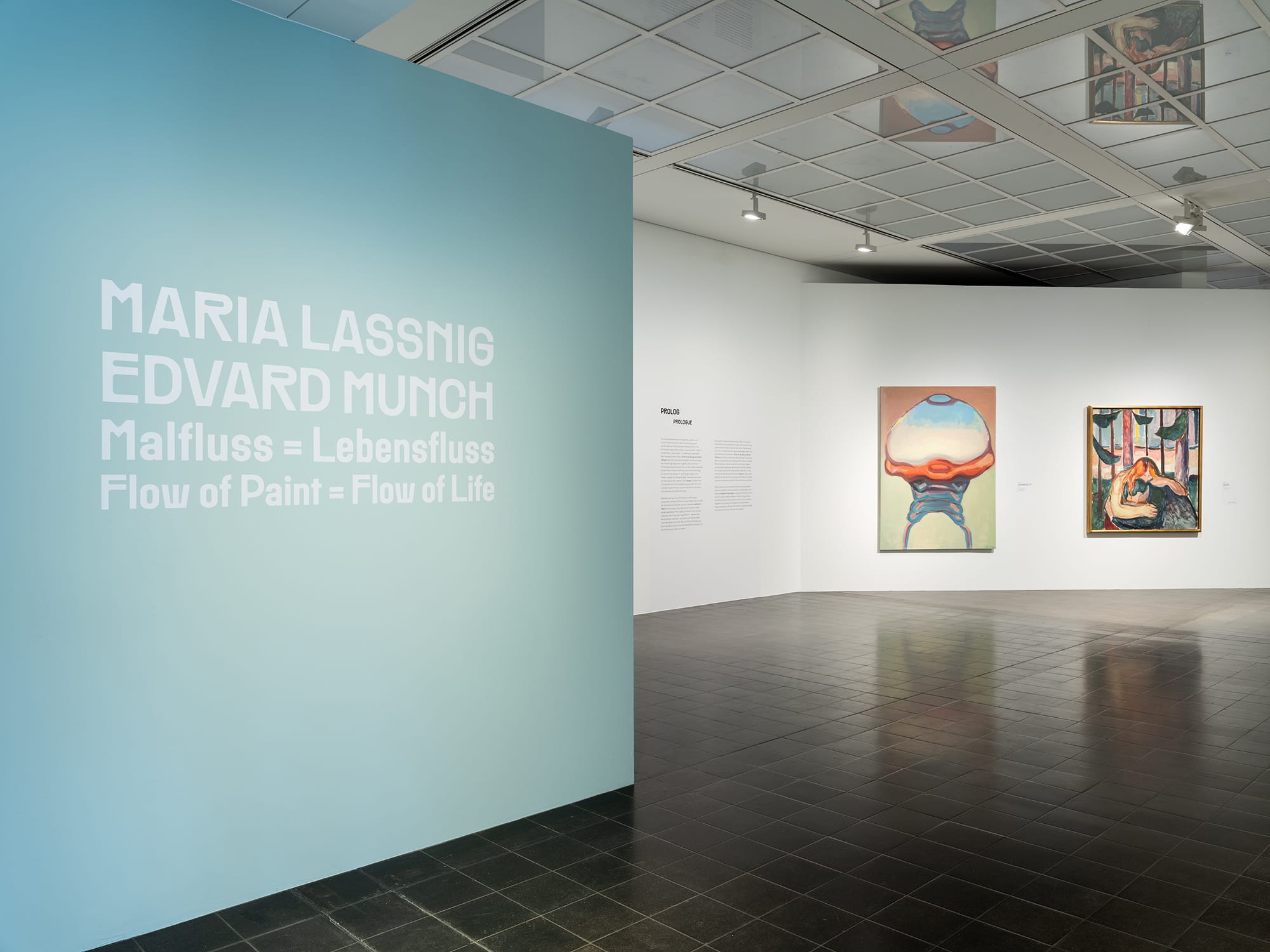 Exhibition view: Maria Lassnig and Edvard Munch. Flow of Painting = Flow of Life, Hamburger Kunsthalle 2026