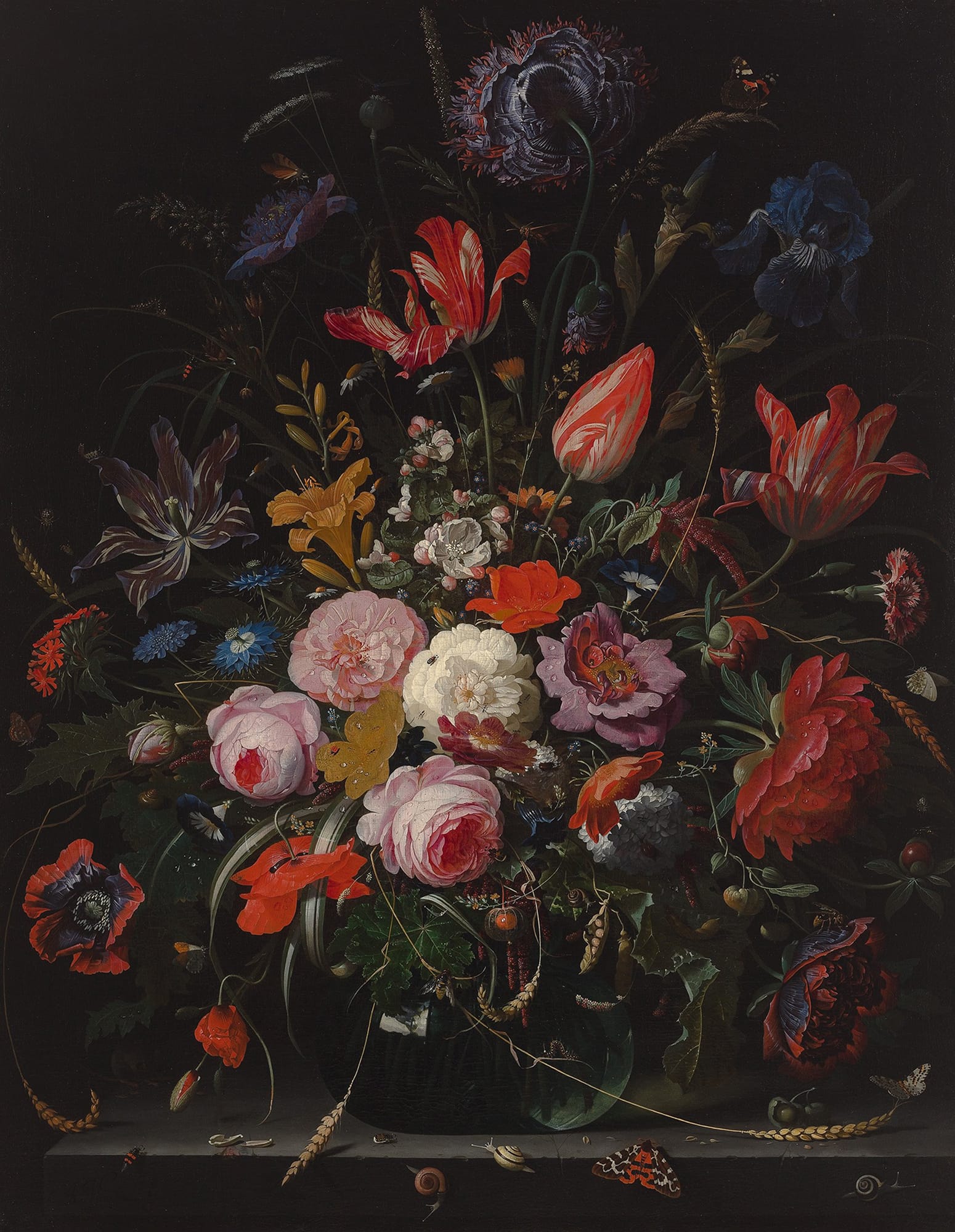 Abraham Mignon, Vase of Flower, ca. 1665