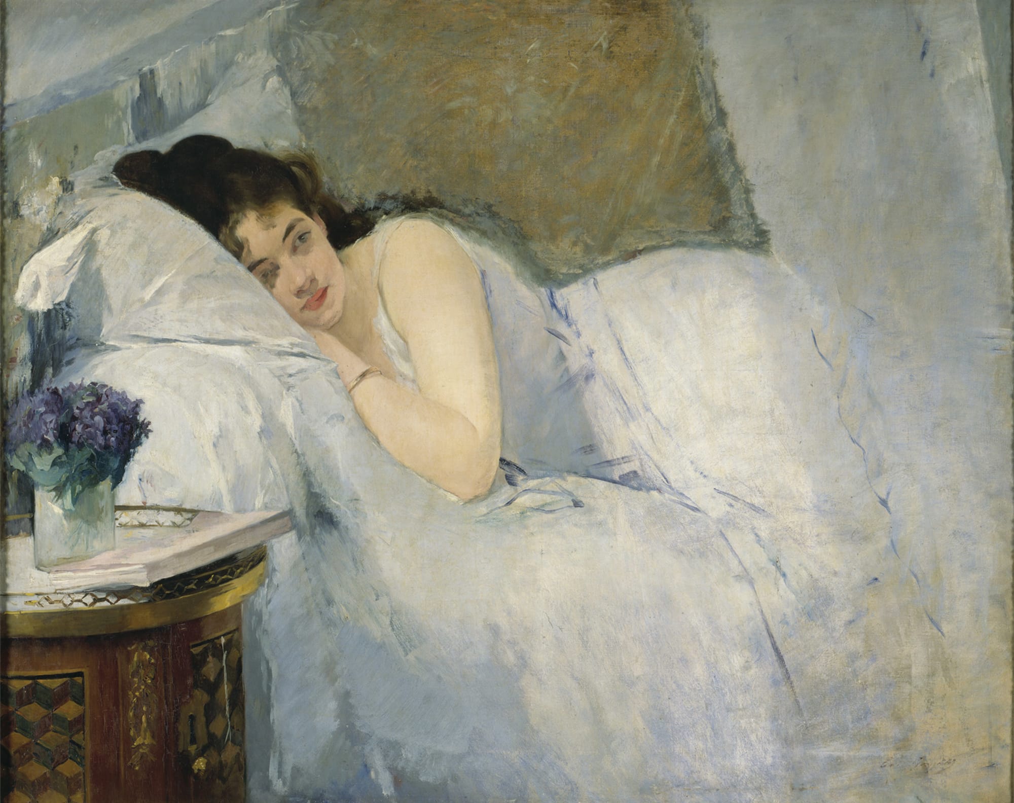 Eva Gonzalès, Awakening Girl, 1877–1878