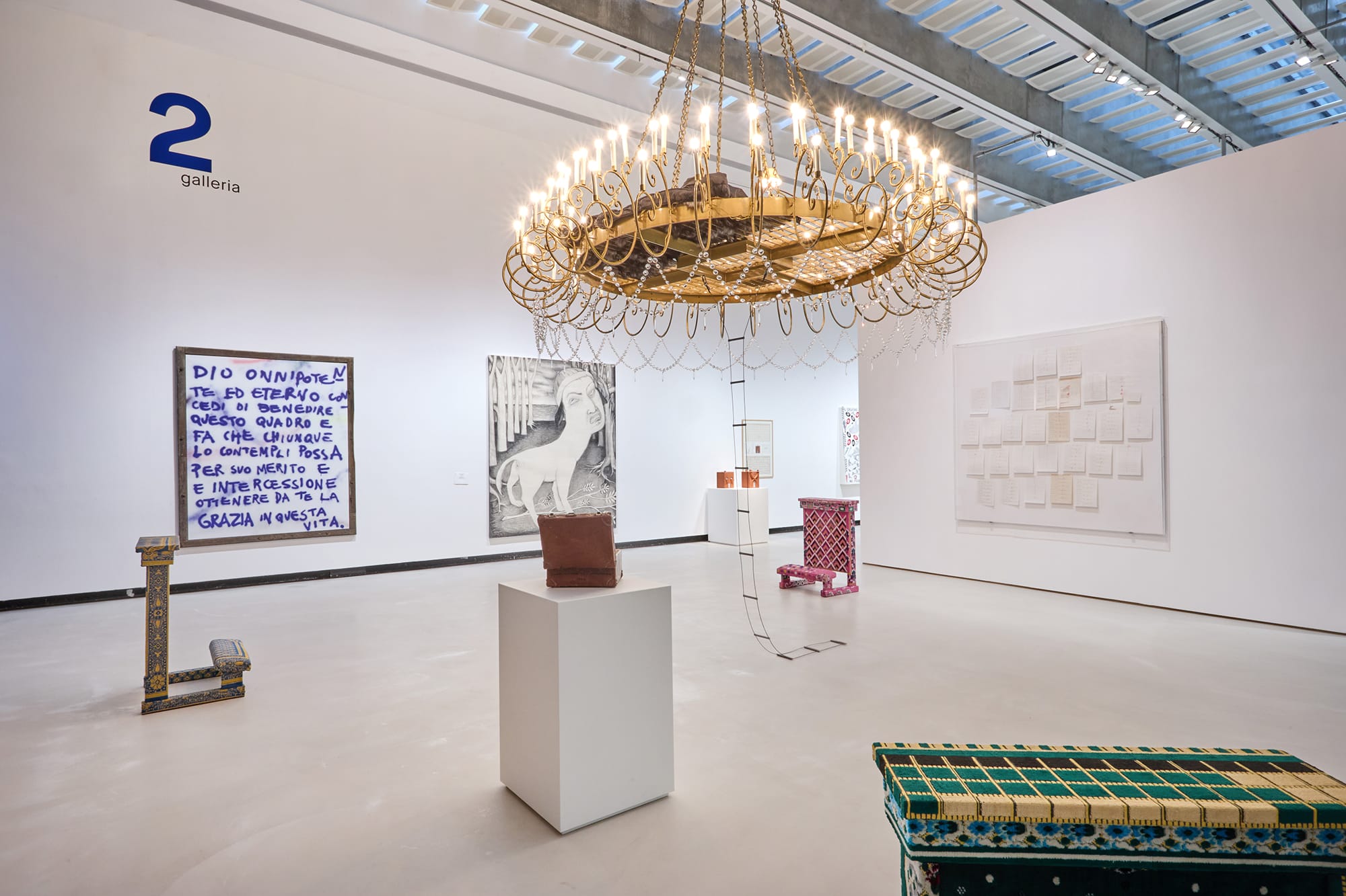 Exhibition view: “Tragicomica. Perspectives on Italian art from the mid-20th century to today”