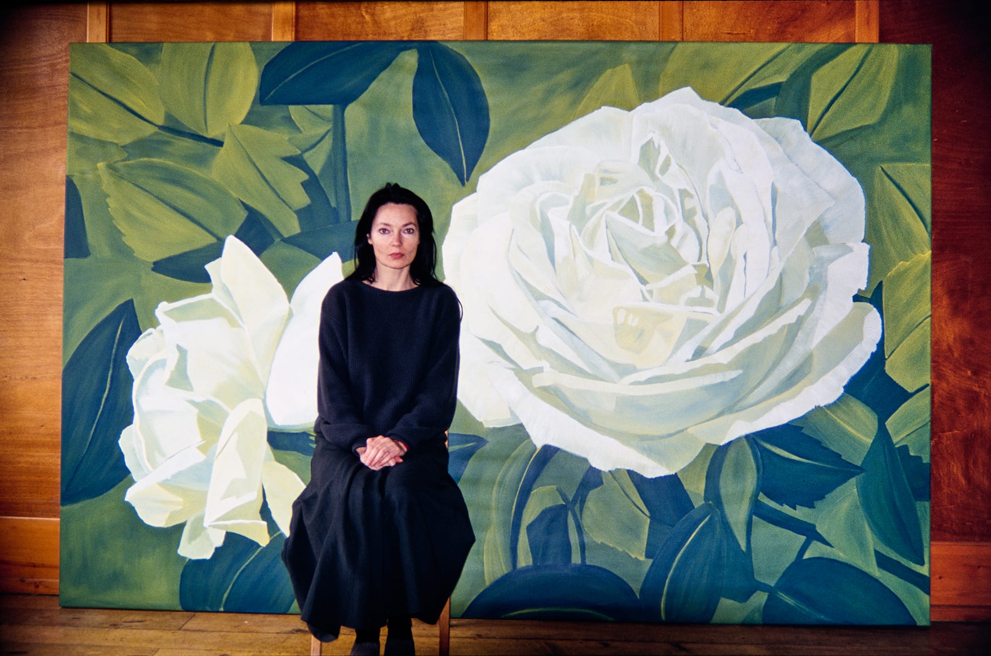 Anne Loch in her studio in Thusis, 1989