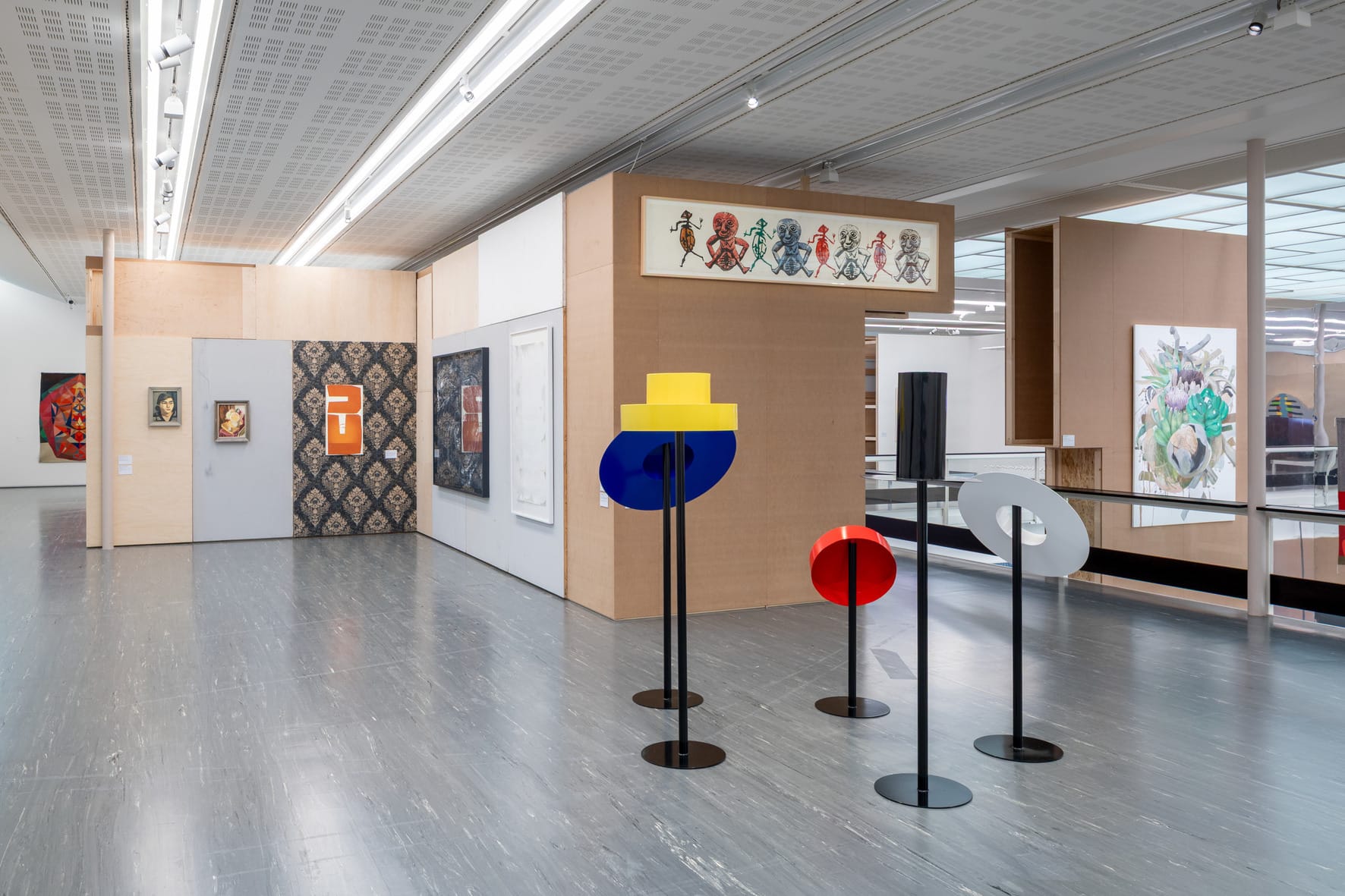 Installation view “STELLPROBE: Collection Acquisitions from the Last Decade, in a Display by Heimo Zobernig”