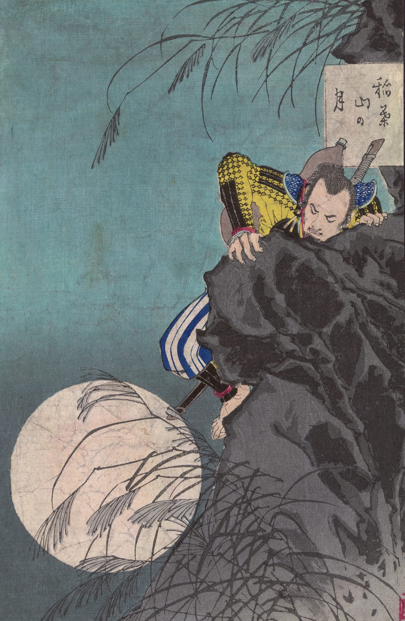 Tsukioka Yoshitoshi, Moon over Mount Inaba (Inabayama no tsuki), from the series One Hundred Aspects of the Moon, 1885