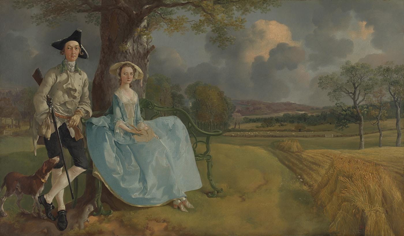 Thomas Gainsborough, Mr and Mrs Andrews, About 1750