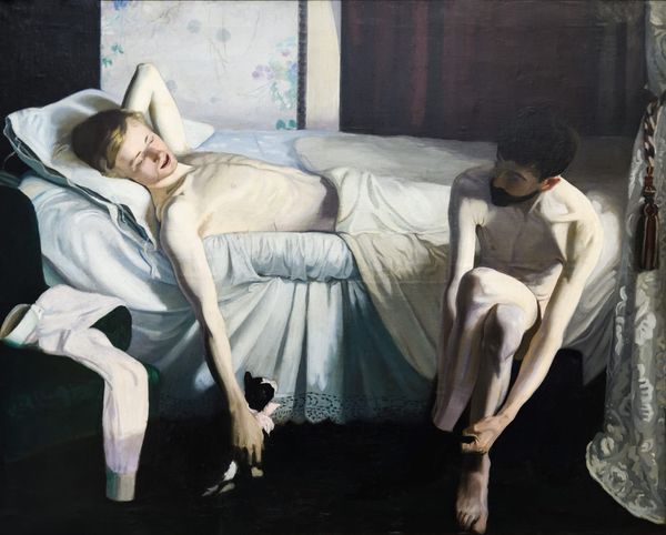 Andreas Andersen, Interior with Hendrik Andersen and John Briggs Potter in Florence, 1894