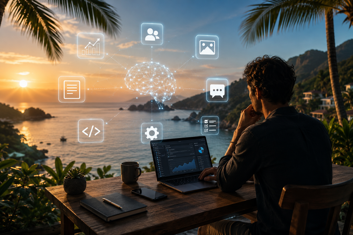 How Fractional Executives and Digital Nomads Are Building AI-Powered One-Person Businesses