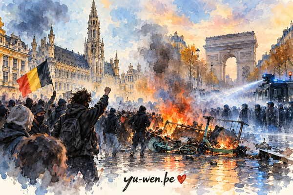 法國燒起來之後，布魯塞爾也冒煙了：兩百年的街頭回聲
