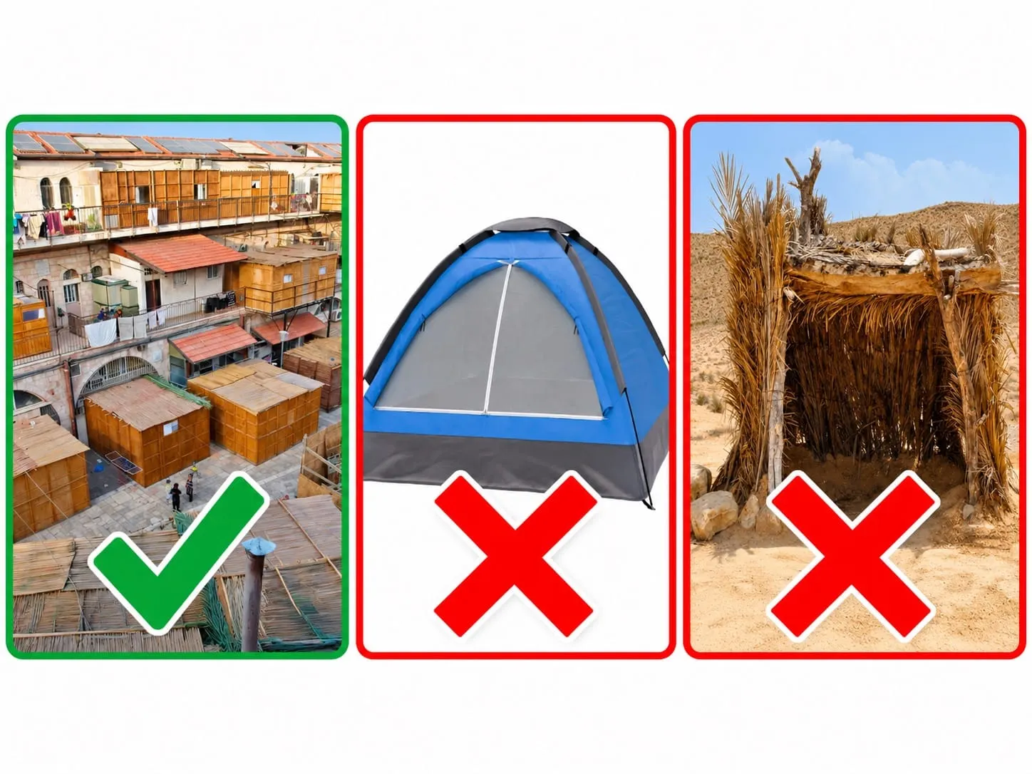 Sucot: ¿tiendas transportables o cabañas?
