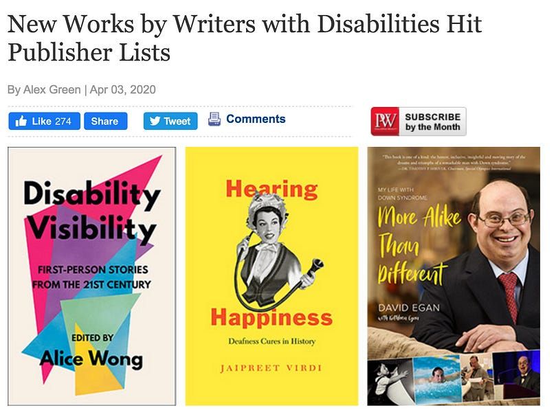 First press about DISABILITY VISIBILITY