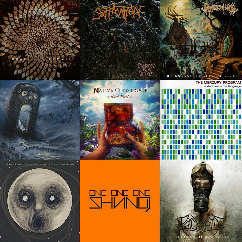 Scale the Summit – The Collective Suffocation – Pierced From Within Rivers of Nihil – The Conscious Seeds of Light Revocation – Deathless Native Construct – Quiet World The Mercury Program – A Data Learn The Language Steven Wilson – The Raven That Refused to Sing Shining – One One One Psycroptic – The Inherited Repression