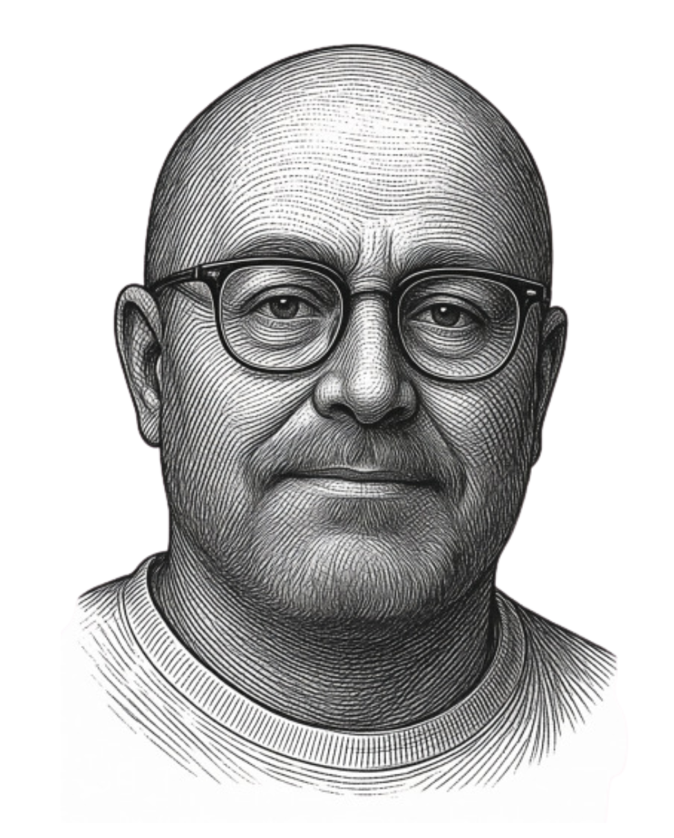 Pencil sketch of Thomas Dylan Stoker