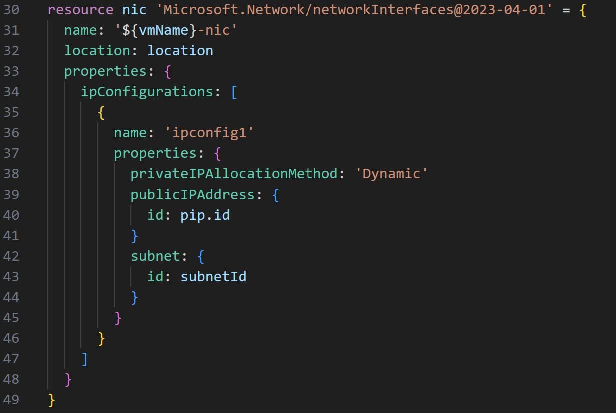 Virtual Machine NIC code