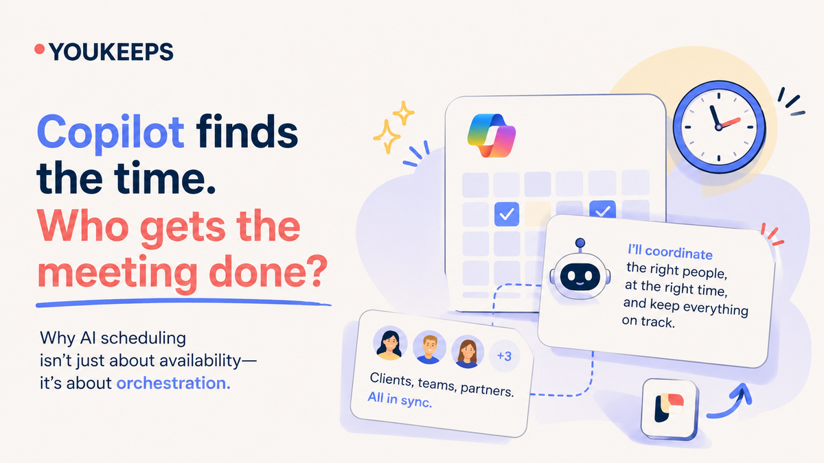 AI Scheduling Agent for Microsoft 365 | Youkeeps