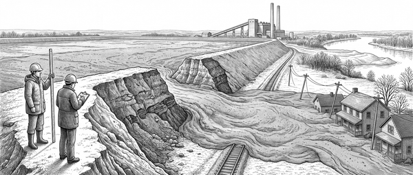 A Tennessee power plant walked its dike daily for decades and measured nothing.