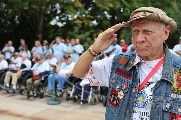 What is a thank-you worth, fifty years late? Come along for the Honor Flight Bluegrass