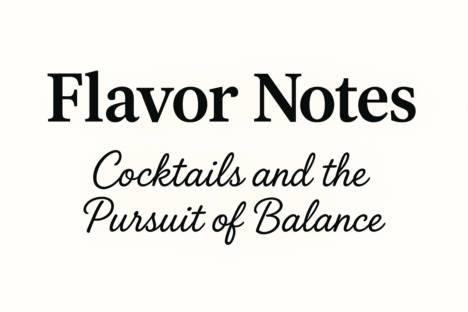 Flavor Notes