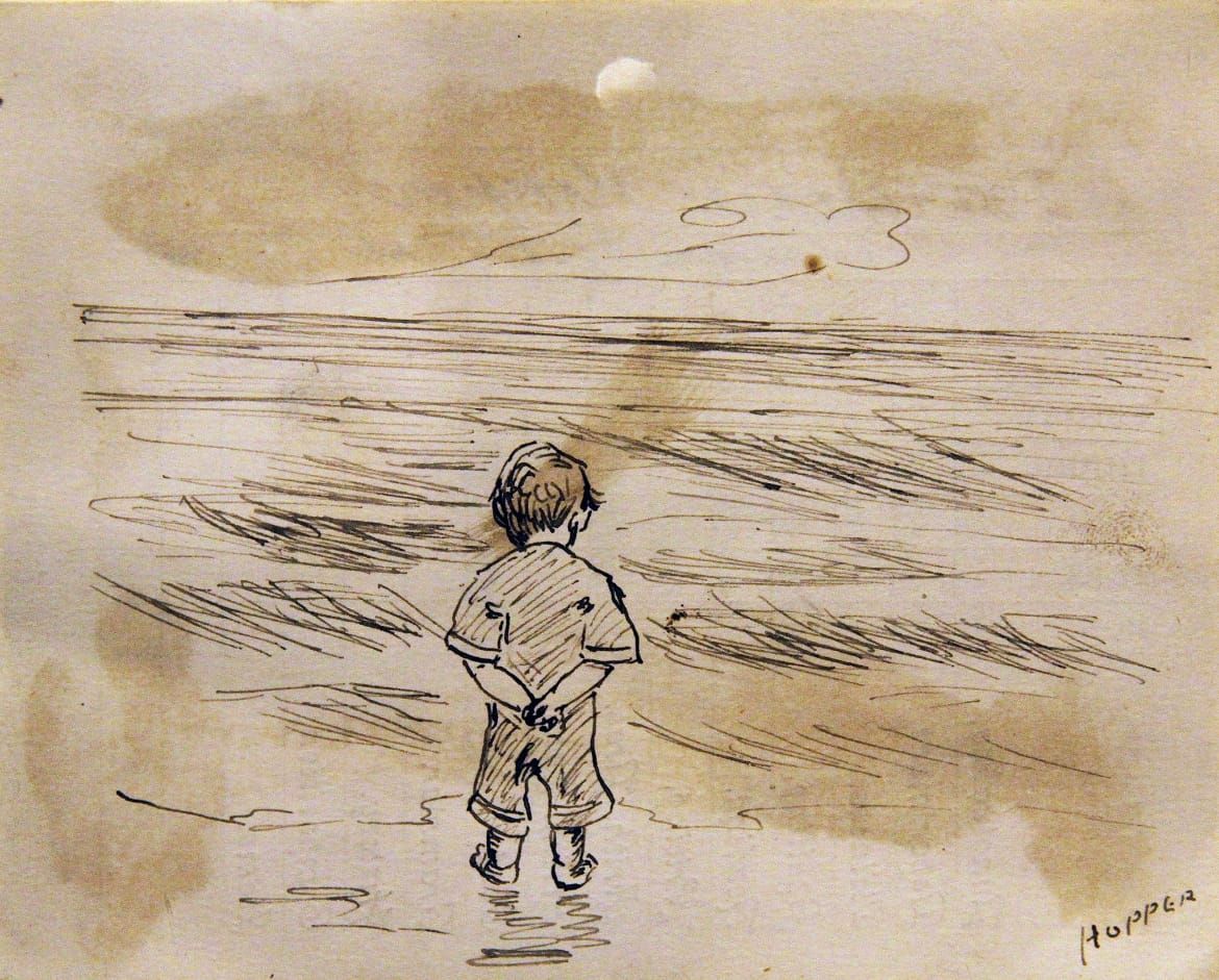 Little Boy Looking at the Sea