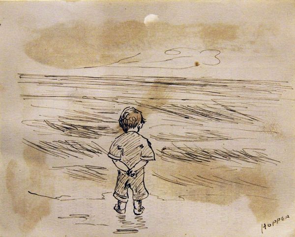 Little Boy Looking at the Sea